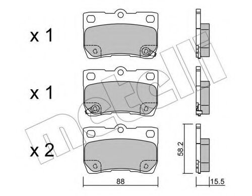 Imagine set placute frana,frana disc METELLI 22-0761-0