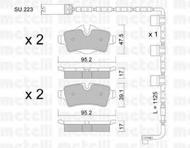 Imagine set placute frana,frana disc METELLI 22-0769-0K