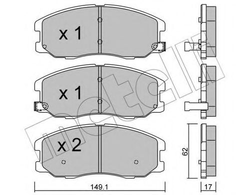 Imagine set placute frana,frana disc METELLI 22-0778-0