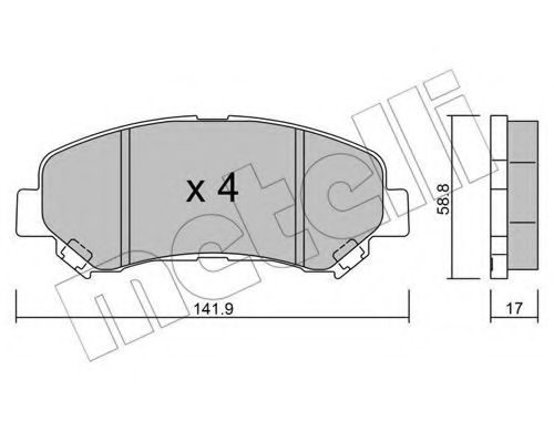 Imagine set placute frana,frana disc METELLI 22-0792-0