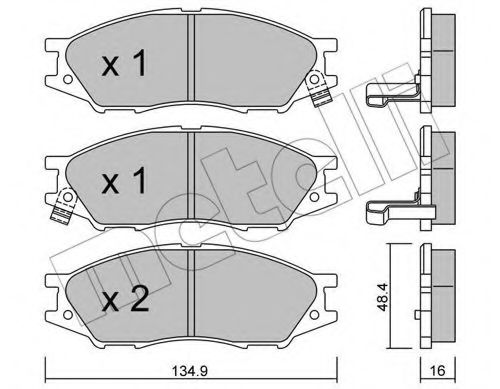 Imagine set placute frana,frana disc METELLI 22-0810-0