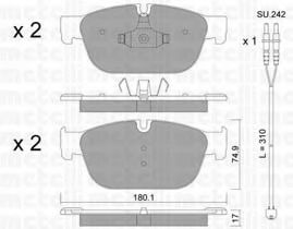 Imagine set placute frana,frana disc METELLI 22-0854-0K