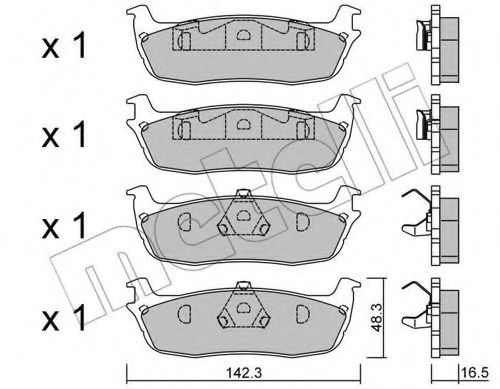 Imagine set placute frana,frana disc METELLI 22-0858-0