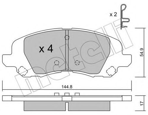 Imagine set placute frana,frana disc METELLI 22-0861-0