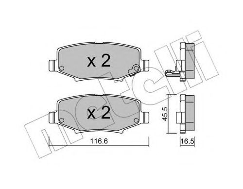 Imagine set placute frana,frana disc METELLI 22-0863-0