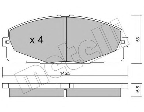 Imagine set placute frana,frana disc METELLI 22-0883-0