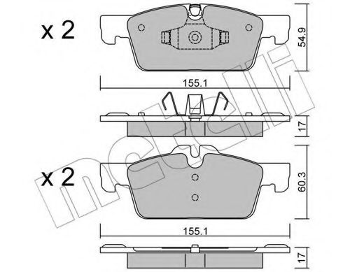 Imagine set placute frana,frana disc METELLI 22-0916-0