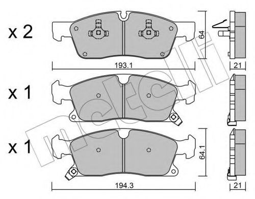 Imagine set placute frana,frana disc METELLI 22-0927-2