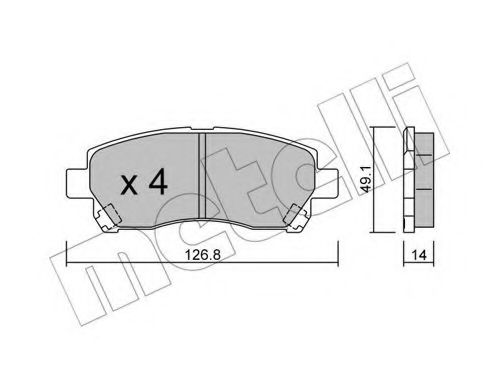 Imagine set placute frana,frana disc METELLI 22-0929-0