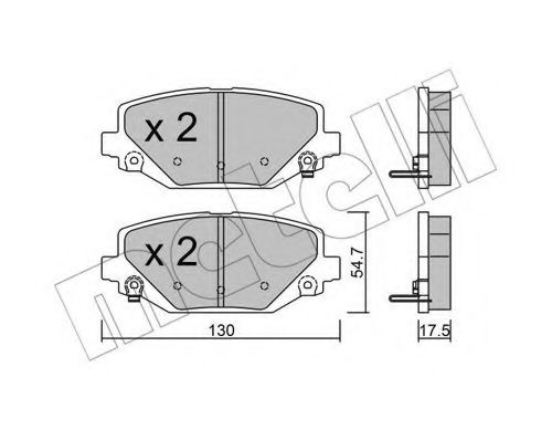 Imagine set placute frana,frana disc METELLI 22-0947-0