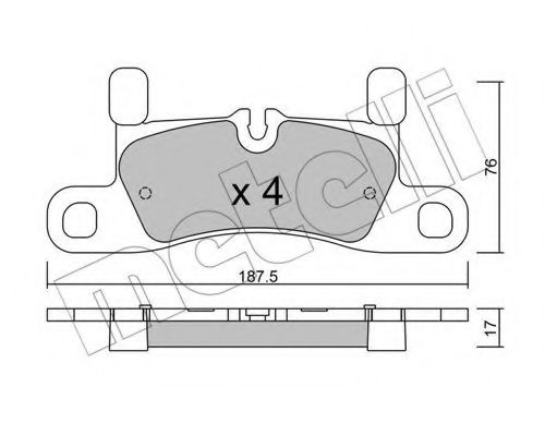 Imagine set placute frana,frana disc METELLI 22-0958-3