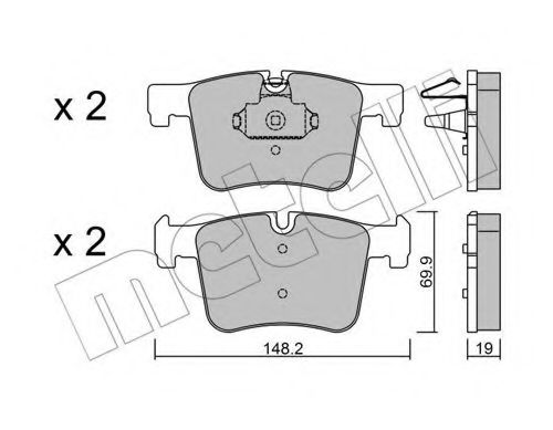 Imagine set placute frana,frana disc METELLI 22-0961-0