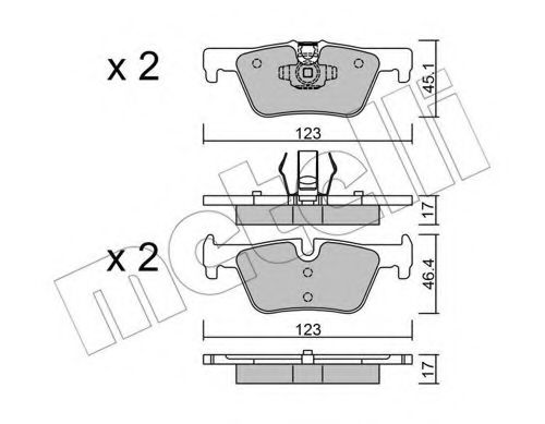 Imagine set placute frana,frana disc METELLI 22-0962-0