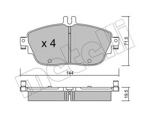 Imagine set placute frana,frana disc METELLI 22-0965-0