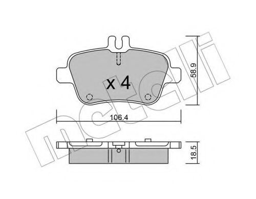 Imagine set placute frana,frana disc METELLI 22-0966-0