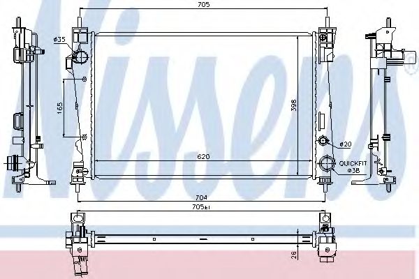 Imagine Radiator, racire motor NISSENS 60065