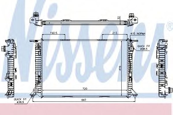 Imagine Radiator, racire motor NISSENS 60322