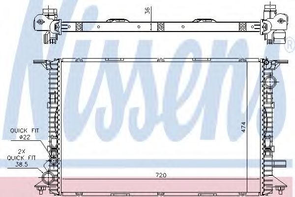 Imagine Radiator, racire motor NISSENS 60356