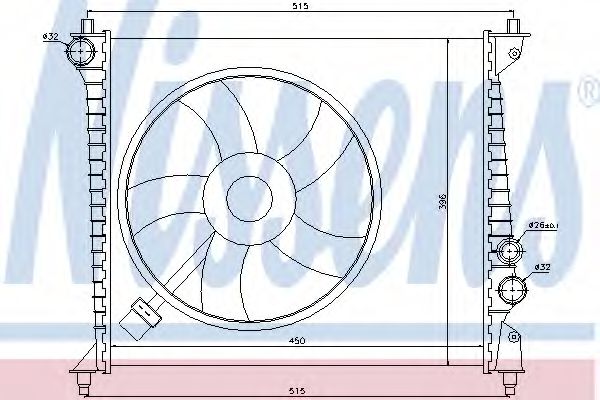 Imagine Radiator, racire motor NISSENS 60425