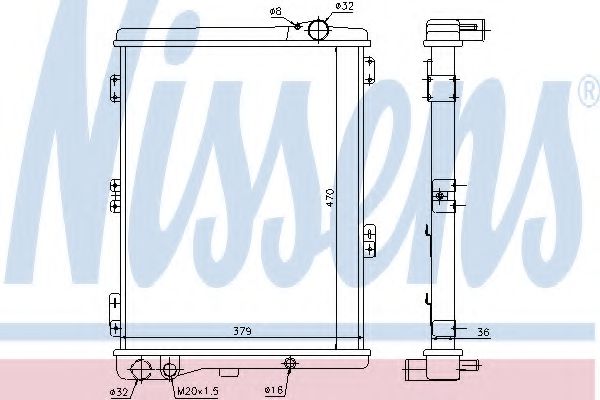 Imagine Radiator, racire motor NISSENS 604411