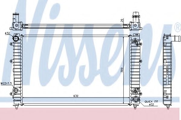 Imagine Radiator, racire motor NISSENS 60493A