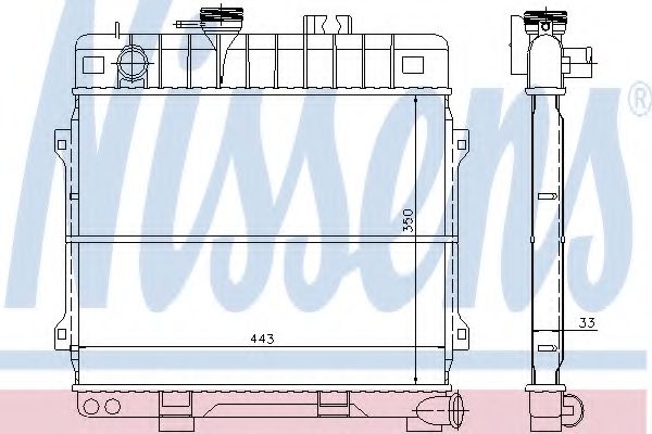 Imagine Radiator, racire motor NISSENS 60678