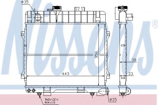 Imagine Radiator, racire motor NISSENS 60683