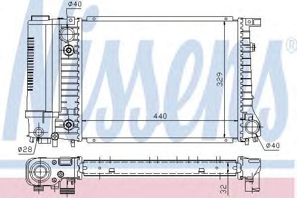 Imagine Radiator, racire motor NISSENS 60703A