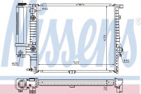 Imagine Radiator, racire motor NISSENS 60709A