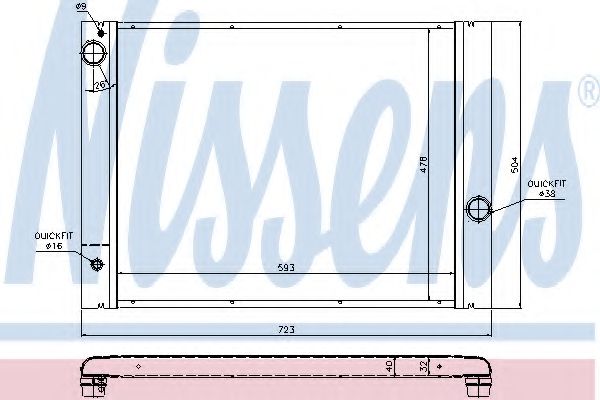 Imagine Radiator, racire motor NISSENS 60761