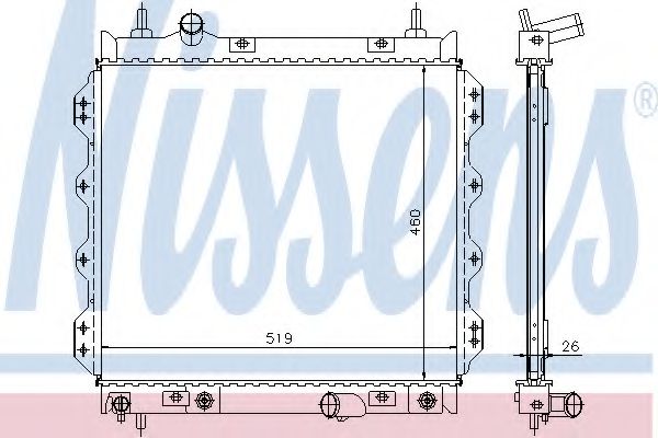 Imagine Radiator, racire motor NISSENS 61002