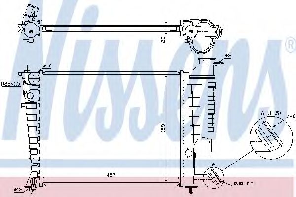 Imagine Radiator, racire motor NISSENS 61335A