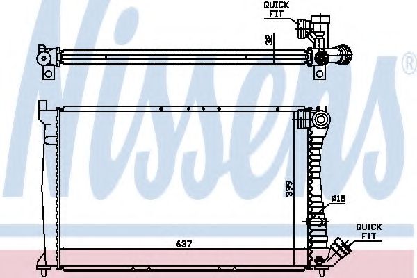 Imagine Radiator, racire motor NISSENS 61349A