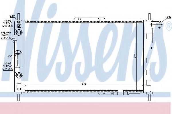 Imagine Radiator, racire motor NISSENS 616571