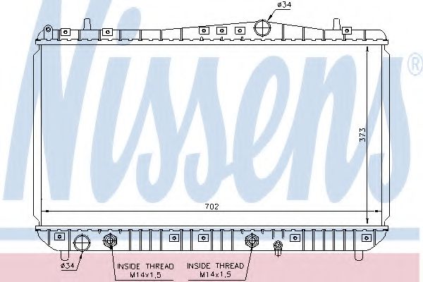 Imagine Radiator, racire motor NISSENS 61665