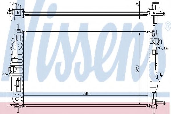 Imagine Radiator, racire motor NISSENS 61676