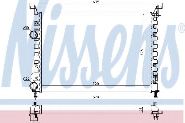 Imagine Radiator, racire motor NISSENS 61684