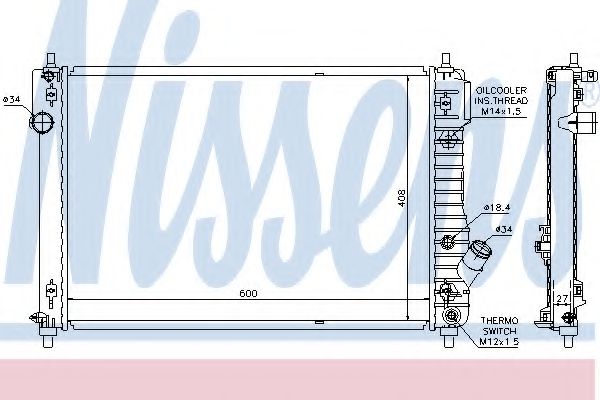 Imagine Radiator, racire motor NISSENS 61687