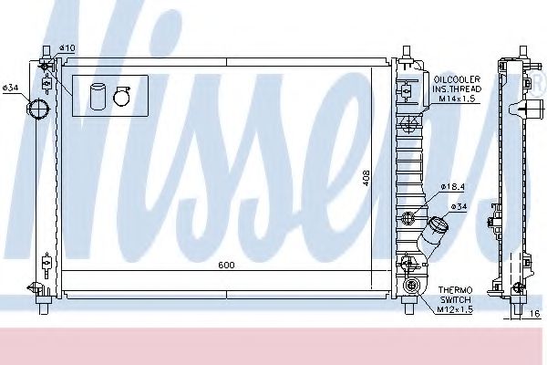 Imagine Radiator, racire motor NISSENS 616904