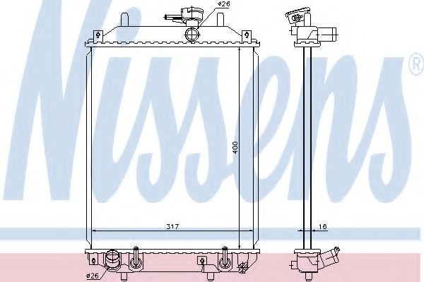 Imagine Radiator, racire motor NISSENS 61739