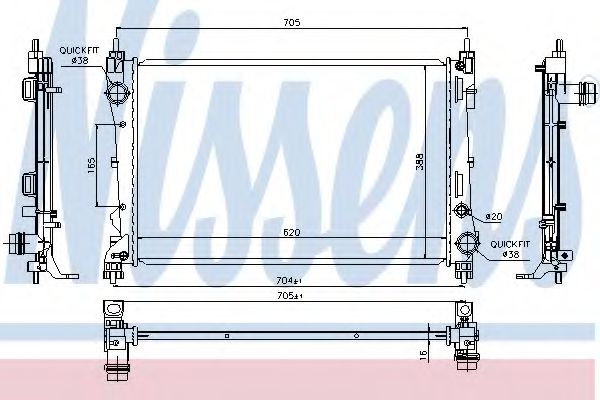 Radiator, racire motor NISSENS 617854