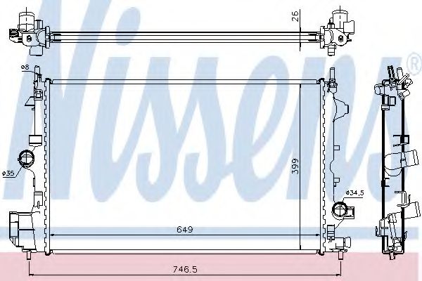 Imagine Radiator, racire motor NISSENS 61914A