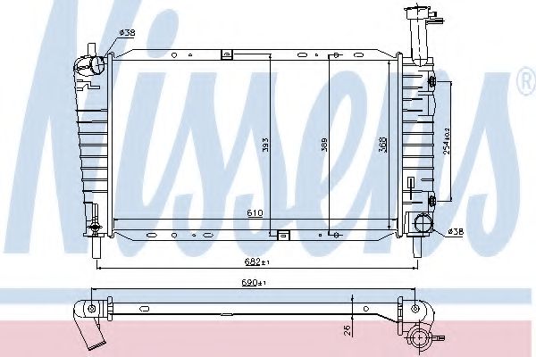 Imagine Radiator, racire motor NISSENS 62065