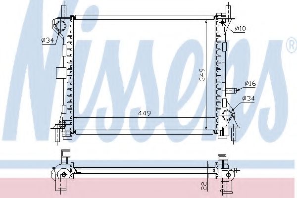 Imagine Radiator, racire motor NISSENS 62074