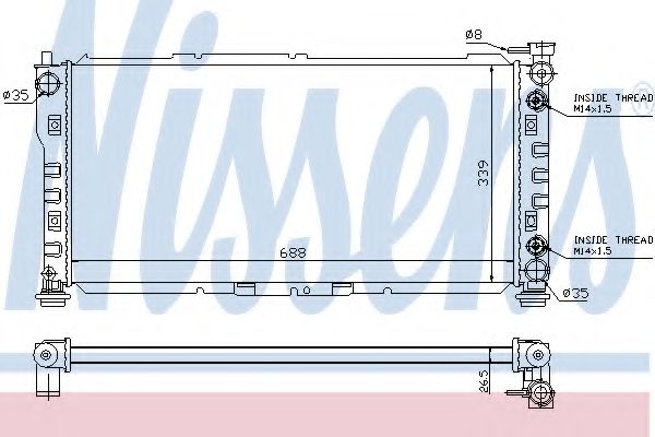 Imagine Radiator, racire motor NISSENS 62078