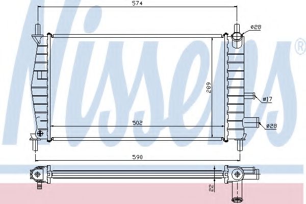 Imagine Radiator, racire motor NISSENS 62085A