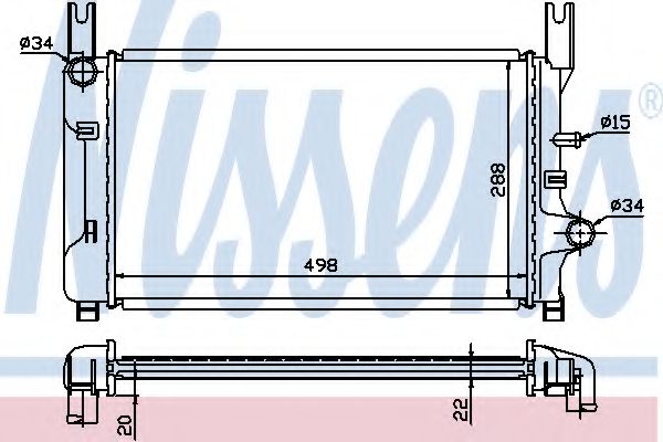 Imagine Radiator, racire motor NISSENS 62117A