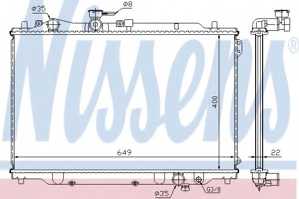 Imagine Radiator, racire motor NISSENS 62405A