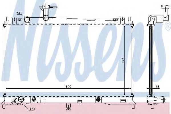 Imagine Radiator, racire motor NISSENS 62463A