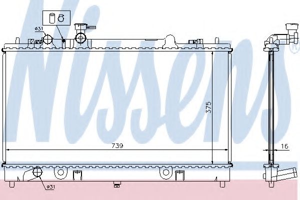 Imagine Radiator, racire motor NISSENS 62464A